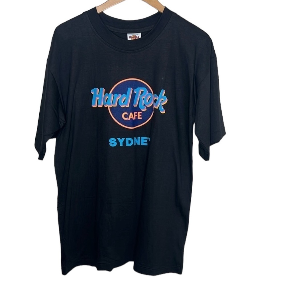 Vintage Hard Rock Cafe Sydney Black Single Stitch Tee Men Size Large